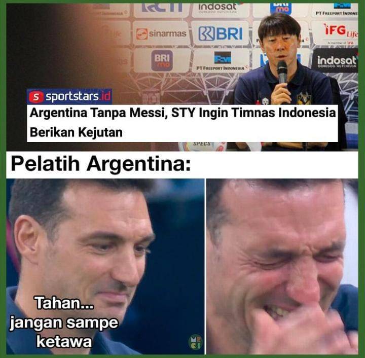 8 Meme Kocak Argentina Vs Indonesia Yang Bikin Ketar-Ketir