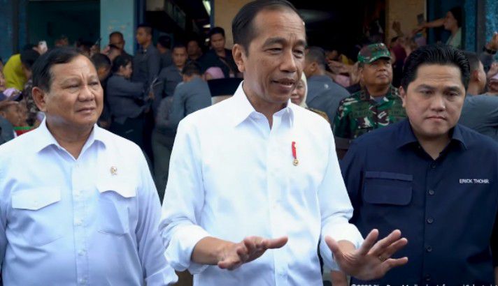 Jokowi ke Malang Bareng Prabowo dan Erick, Bantah Perjodohan Politik