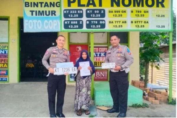 Polres Paser Tertibkan Penggunaan TNKB Pengendara