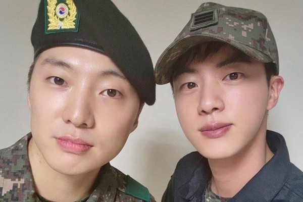 Potret Jin Bts Di Kamp Militer Ketemu Seungyoon Winner