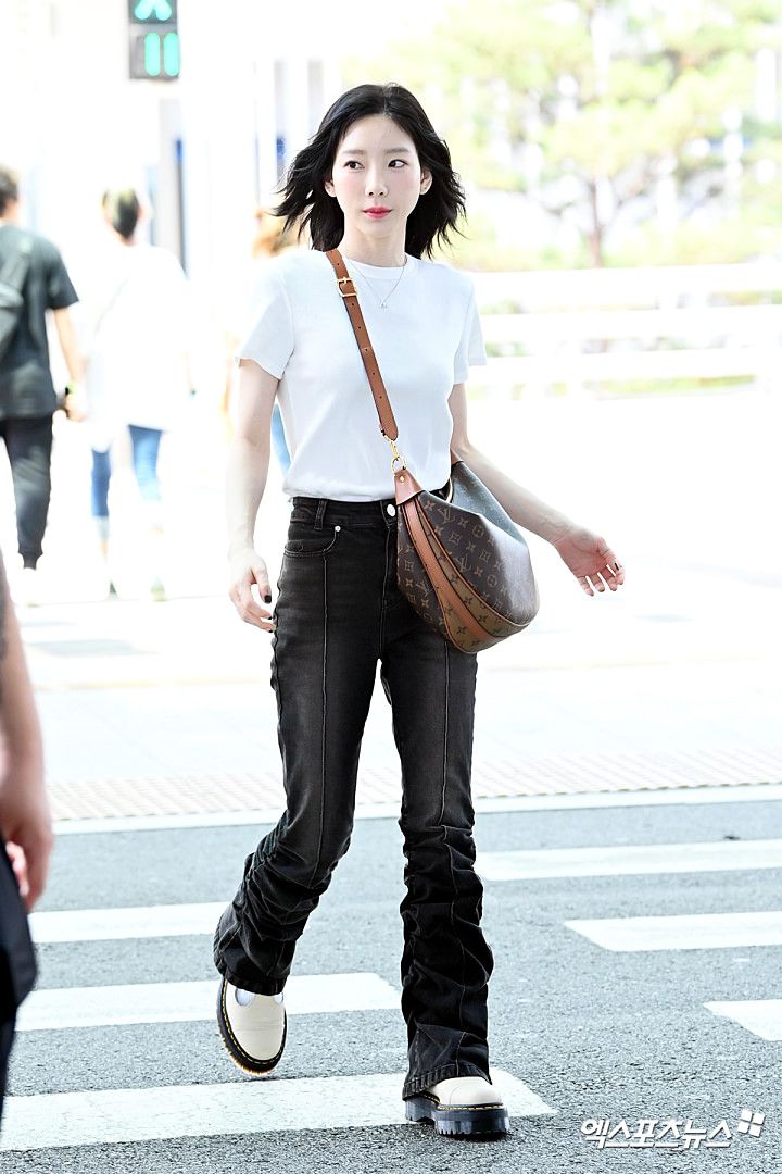 7 Airport Fashion ala Taeyeon SNSD, Style Simple nan Modis!