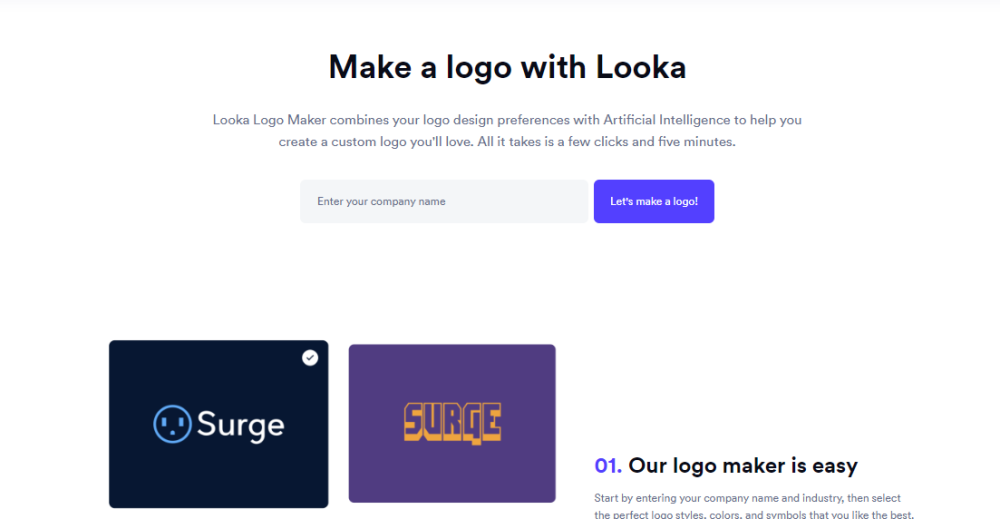 5 Teknologi AI Membuat Logo, Ada yang Gratis Cara Membuat Logo Brand dengan Looka AI Logo Maker