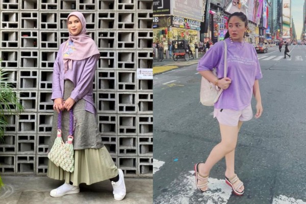 11 Adu Gaya Nesya Nabila Vs. Marshanda, Simpel dan Stylish Abis!