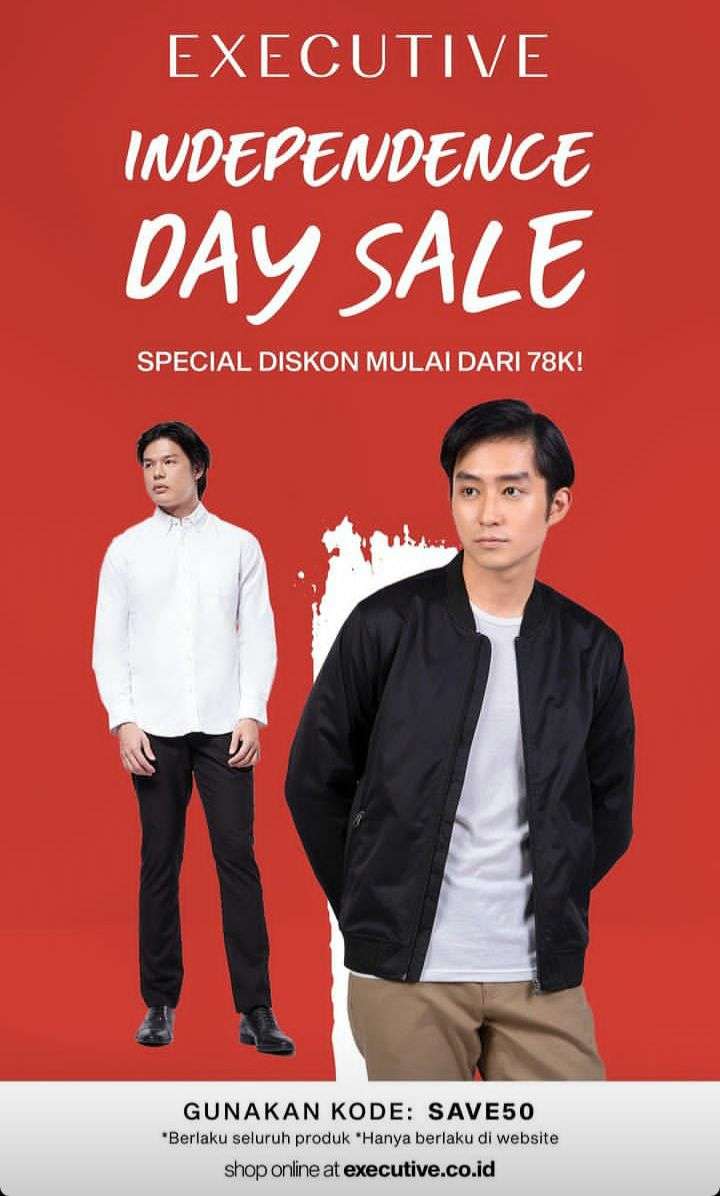 Diskon Belanja Fashion Pria Dalam Rangka Merayakan HUT RI