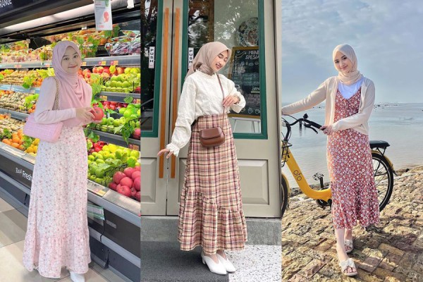 12 OOTD Korean Style untuk Para Hijabers, Feminin dan Kiyowo!