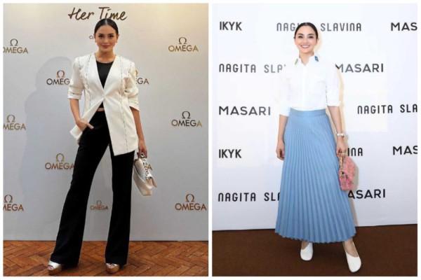 9 Inspirasi Outfit ke Kantor ala Ririn Ekawati, Blazer Jadi Andalan