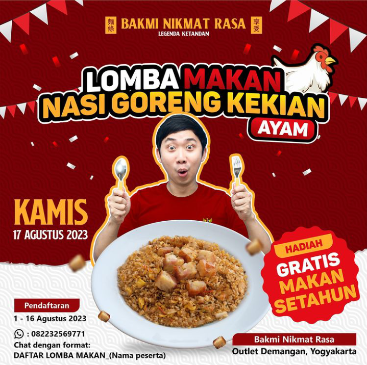 8 Promo Makan Spesial Agustusan 2023 di Jogja, Catat Tanggalnya