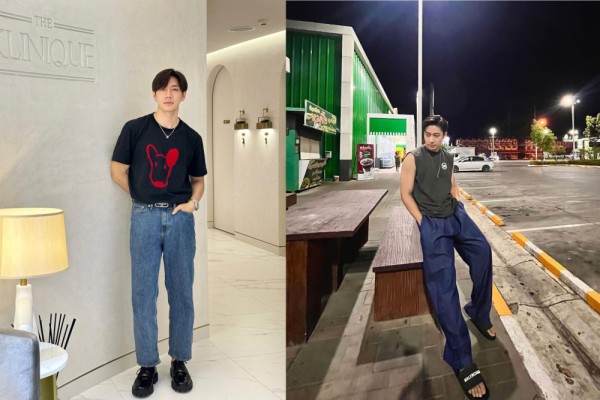 7 OOTD Santai ala Aktor Jam Rachata, Cocok Buat Nongkrong!