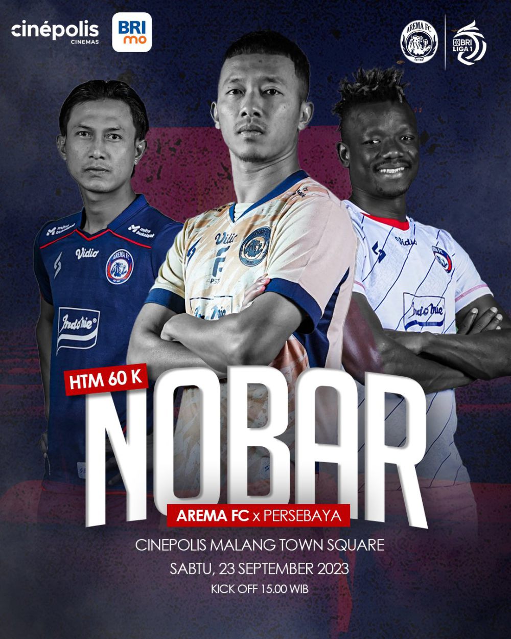 Aremania Disiapkan Nobar Bioskop Arema FC vs Persebaya