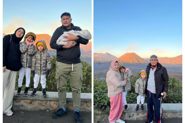 9 Potret Ryana Dea dan Keluarga Liburan ke Bromo, Ajak Sang Anak!