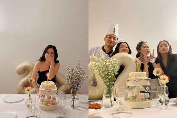 9 Momen Romantis Ultah Ke-24 Hanggini, Pacar Khusus Bikin Cake!