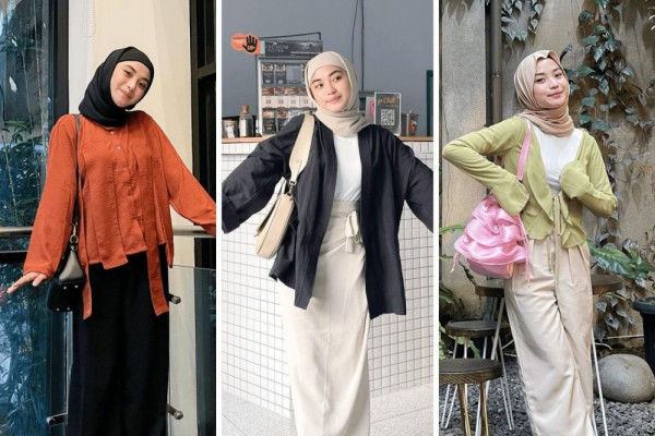 10 Ide Padu Padan Outfit Hijab Polos ala Tania Dewi, Anti Boring! 