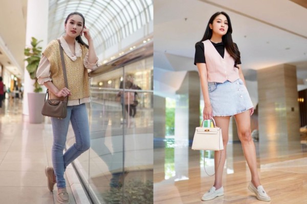 8 Inspirasi Outfit Pakai Vest ala Sandra Dewi, Gayanya Super Trendi