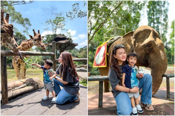 10 Potret Nathalie Holscher dan Adzam ke Taman Safari Bogor, Seru!