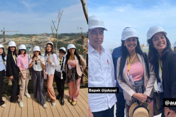 8 Potret Asri Welas ke IKN, Makan Durian Bareng Presiden!