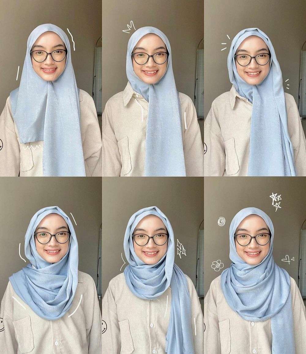 7 Tutorial Hijab Pashmina Berbahan Silk, Mudah dan Rapi