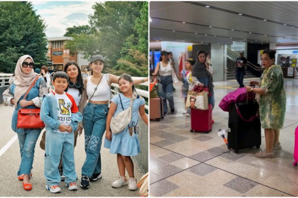 10 Potret Liburan Keluarga Nisya Ahmad ke Jepang, Seru!