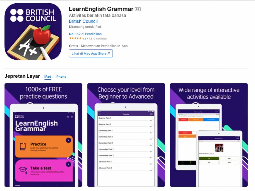 5 Aplikasi iPhone Belajar Bahasa Inggris Gratis