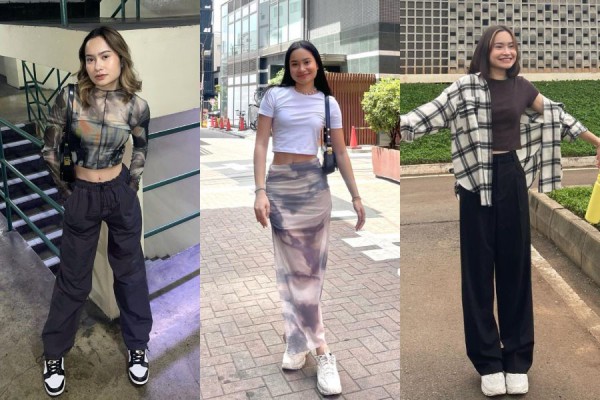 9 Inspirasi Padu Padan Crop Top ala Satine Zaneta, Modis!