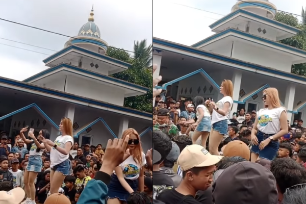Joget Seksi di Dekat Masjid di Lumajang Dirujak Netizen