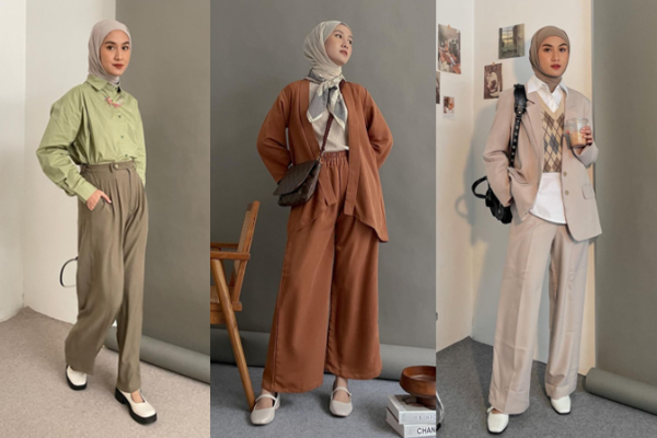 Outfit Kuliah Nuansa Earth Tone Ala Inas Rana