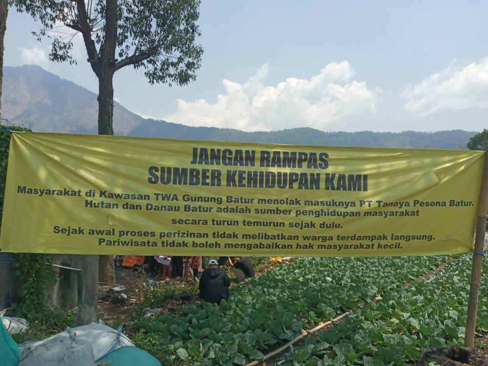 Petani TWA Gunung Batur Menolak Proyek Taman Rekreasi PT TPB