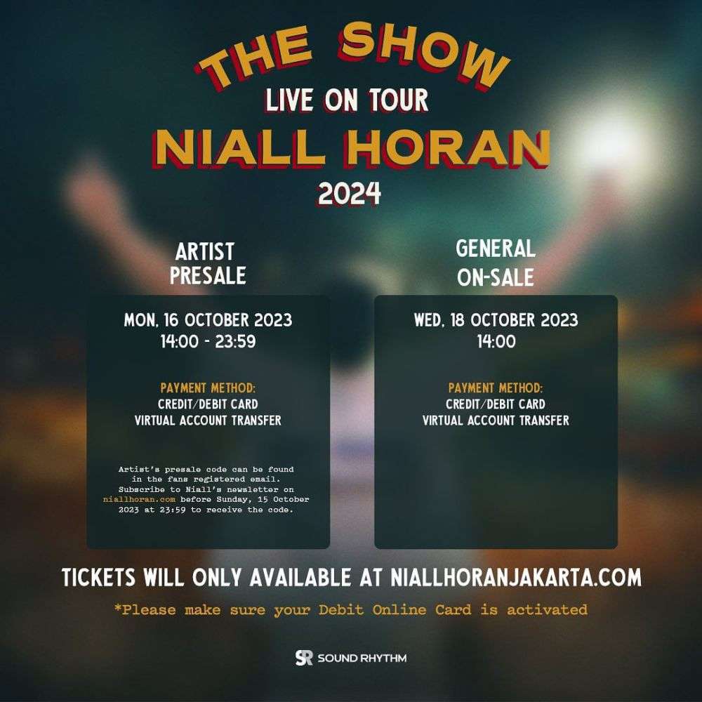 Harga Tiket Konser Niall Horan Di Jakarta, Mulai Rp1,2 Juta!