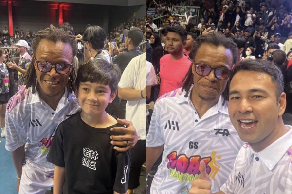 7 Potret Artis Foto Bareng Edgar Davids, Rafathar Full Senyum