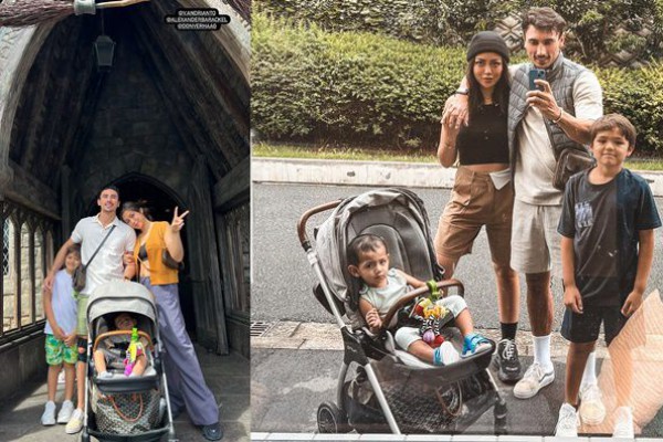 7 Potret Seru Keluarga Jessica Iskandar di Universal Studios Jepang