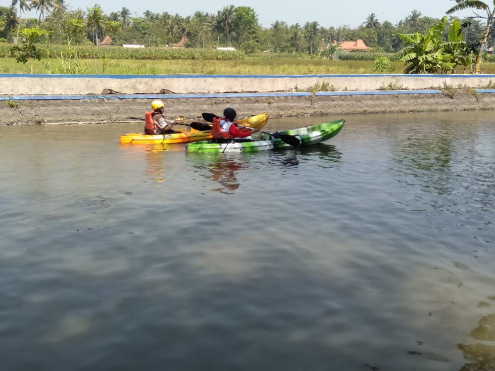 Sungai Winongo Kecil Jalan Samas Jadi Spot Wisata Kano