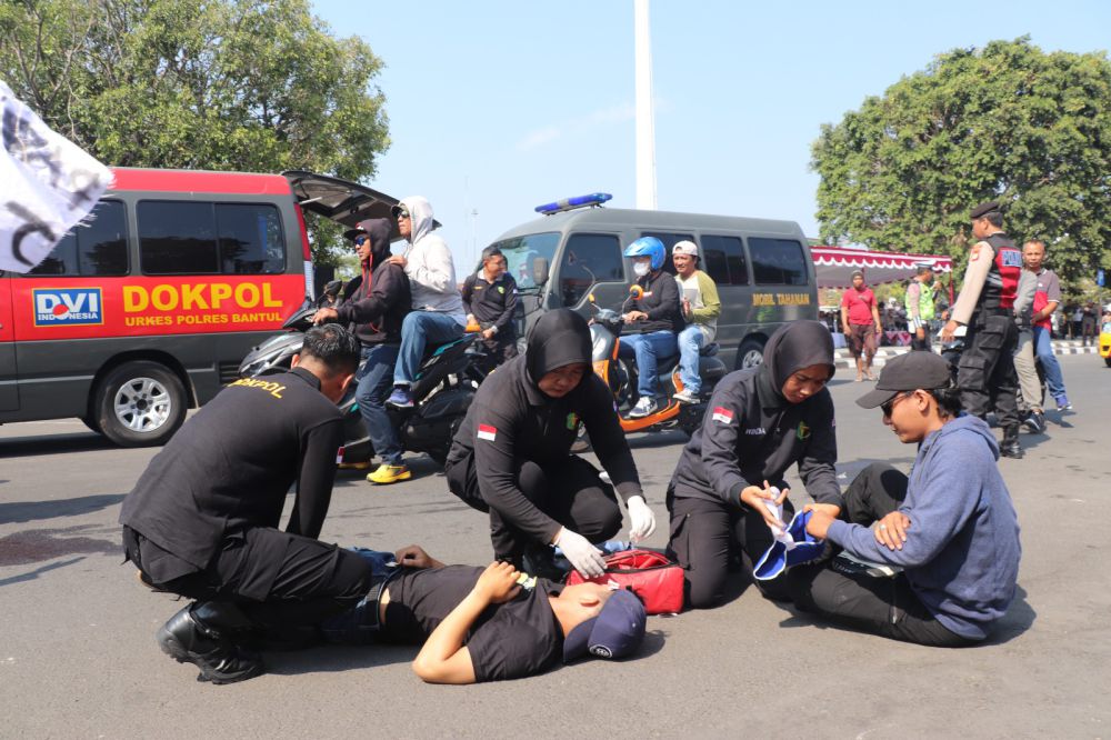 Persiapan Pemilu 2024, Polres Bantul Gelar Simulasi Sispamkota