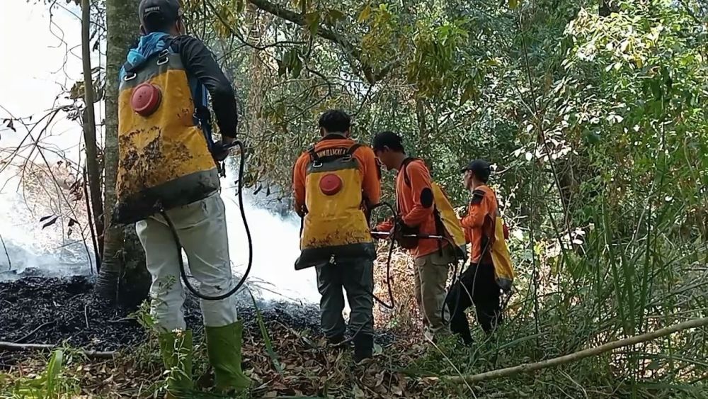 3 Mobil Damkar Magetan Siaga Tangani Karhutla di Cemorosewu