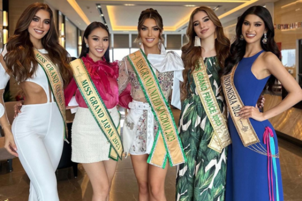 7 Potret Wakil Indonesia di Hari Pertama Miss Grand International 2023