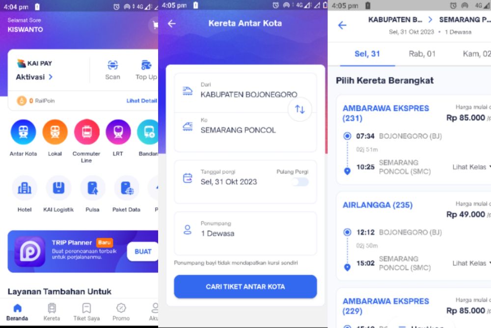 Cara Membeli Tiket Kereta Api Dengan Mudah, Pakai Aplikasi!