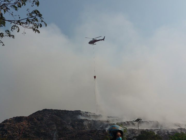 Drone Thermal Diterjunkan Petakan Titik Panas di TPA Rawa Kucing