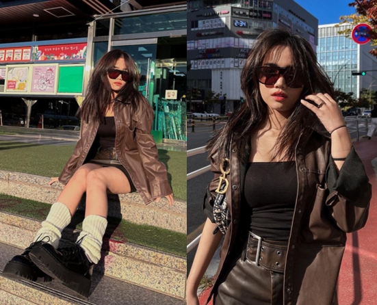 8 OOTD Liburan ke Korea Selatan ala Fuji, Chic dan Stylish!