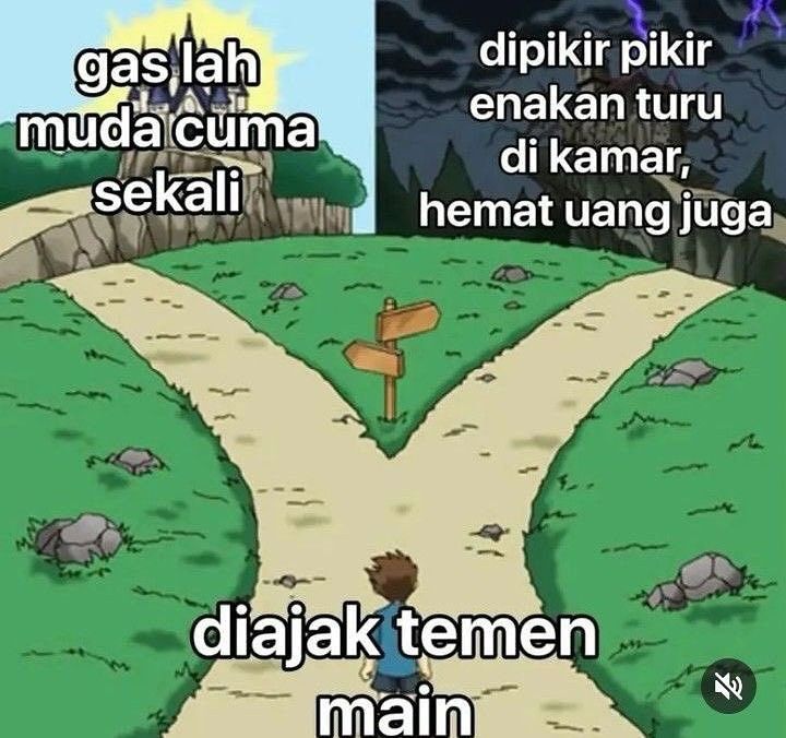 Meme Dua Pilihan Ini Bikin Bingung