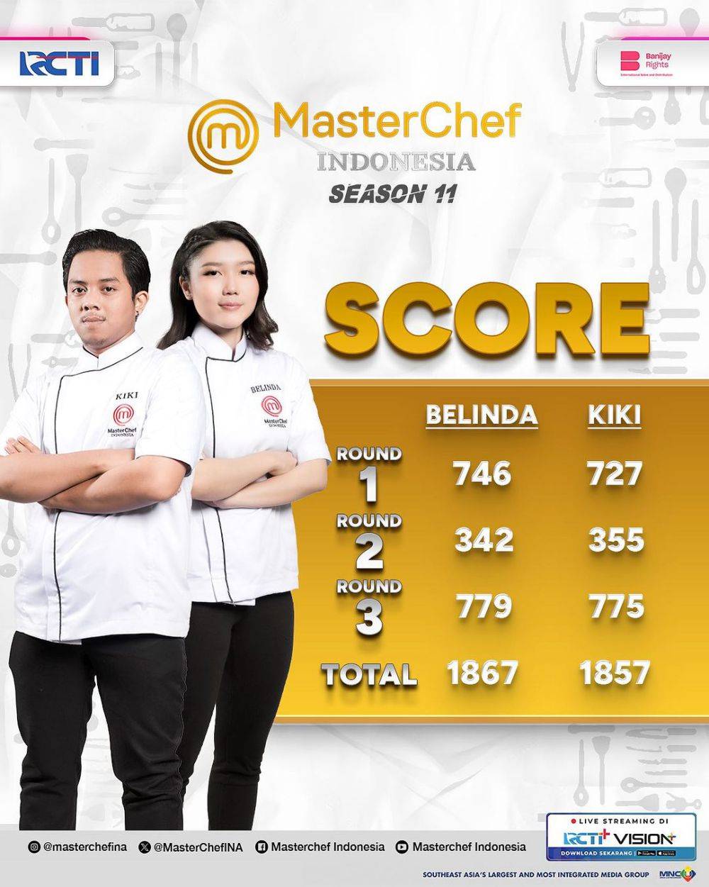 Detik-detik Kemenangan Belinda Di MasterChef Indonesia 11