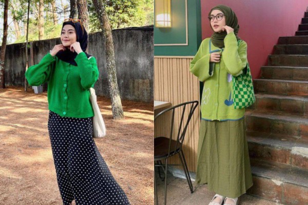 7 Referensi Gaya Ootd Nuansa Hijau Ala Refina Habilia Chic