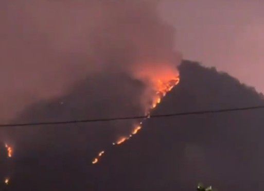 Gunung Panderman Kota Batu Kebakaran, Diduga karena Sambaran Petir
