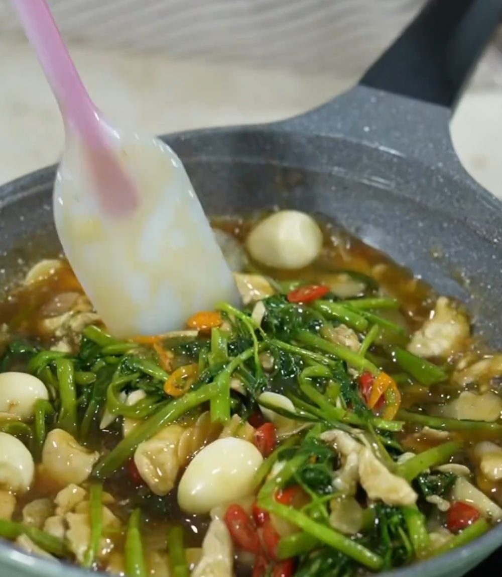 Resep Kangkung Hotplate Telur Puyuh, Lauk Healthy Under Thirty!