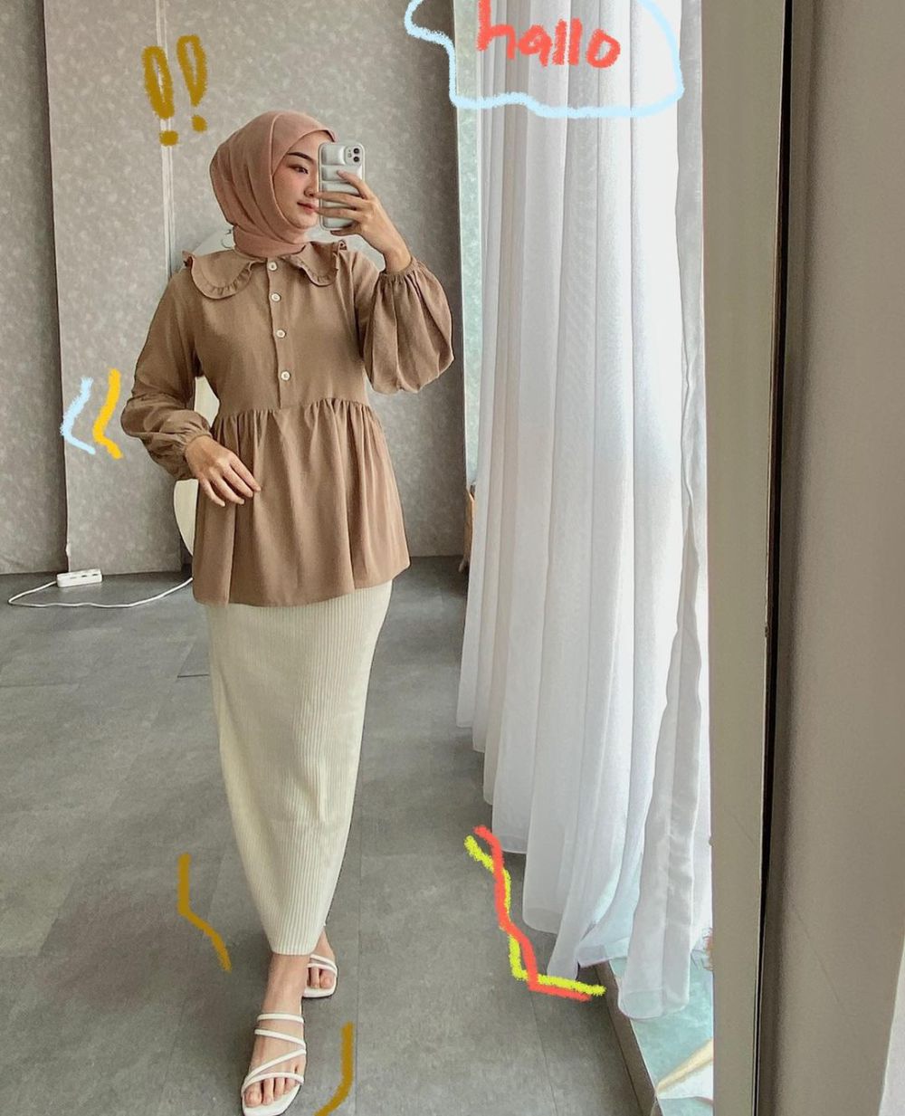 9 OOTD Cewek Bumi ala Mutiara Sagita yang Terlihat Adem!