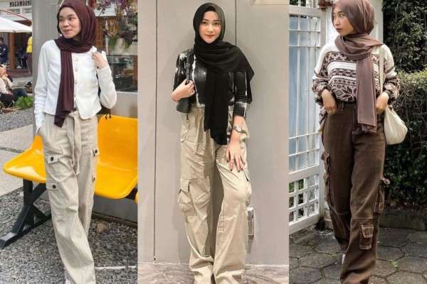 Ootd Celana Cargo Ala Influencer Hijab 7032