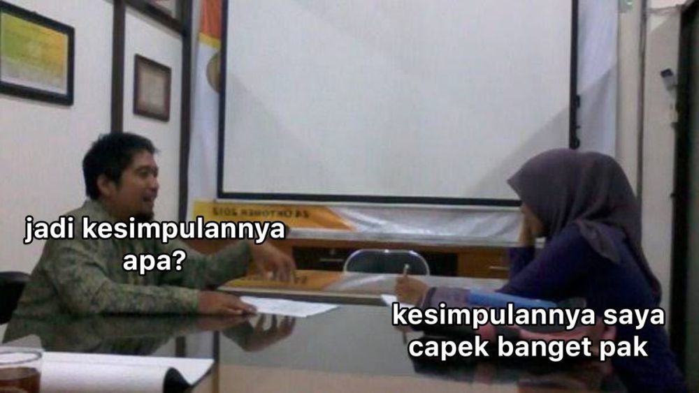 Meme Menyusun Skripsi Gambarkan Kondisi Mahasiswa Akhir