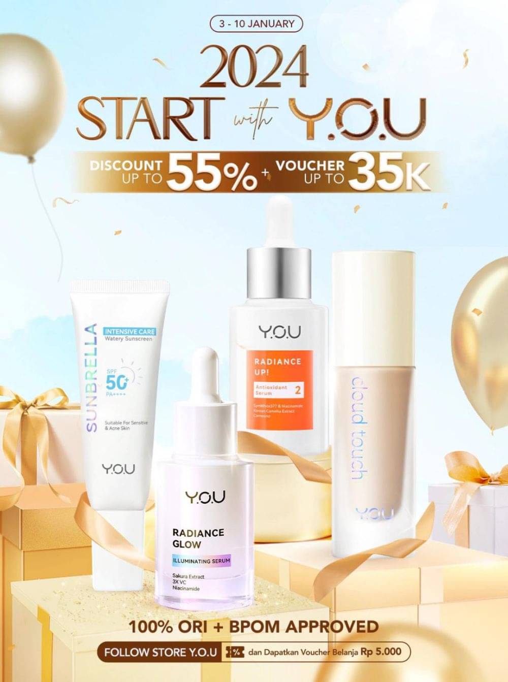 15 Promo Skincare Dan Makeup Januari 2024, Buruan Check Out!