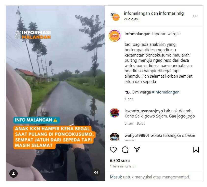Viral Mahasiswi KKN Belajar Sepeda Diincar Begal