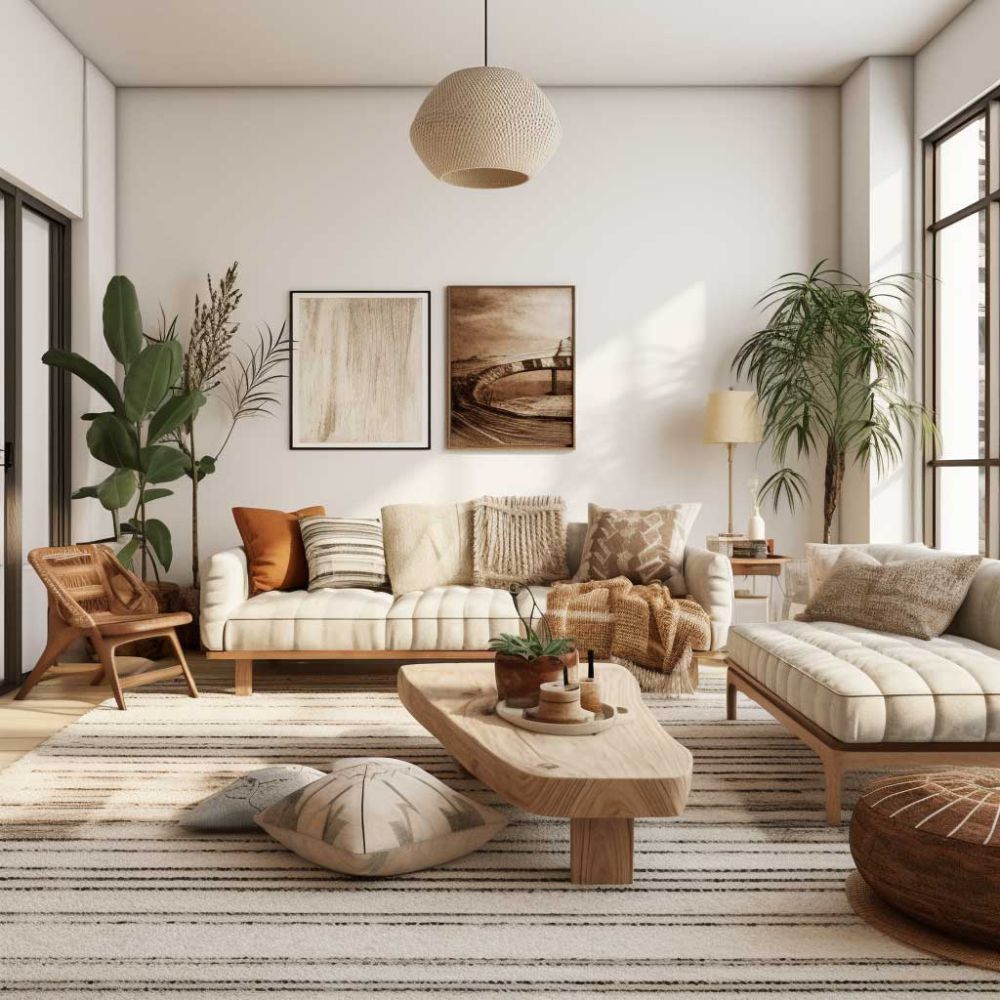 9 Inspirasi Ruang Tamu Bernuansa Earthy Tren Interior 2024   Minimalist Bohemian Living Room 1 558d7926fe593479d24c3d3dbbaf7a29 1b4ebe26fc411917d318b56338035540 