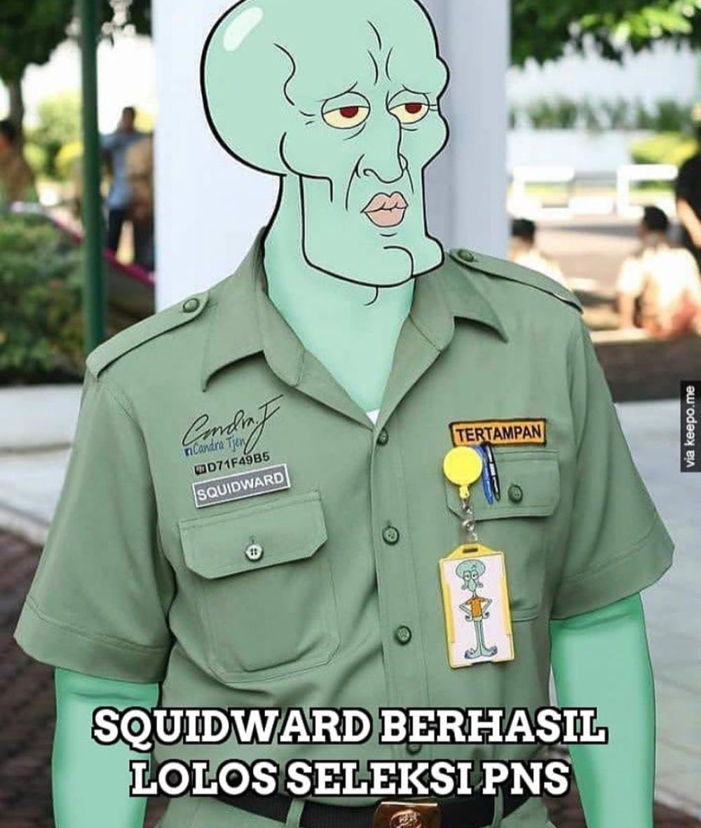 7 Meme Squidward Ganteng, Operasi Plastik atau Perawatan?