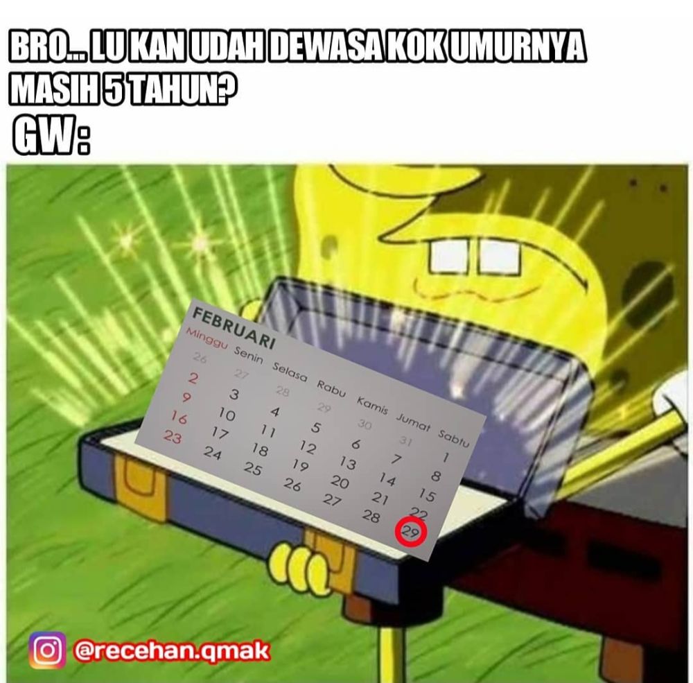 7 Meme Tahun Kabisat Dilema Ultah 4 Tahun Sekali 9054