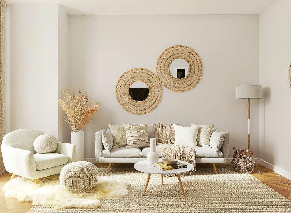 15 Inspirasi Living Room Bergaya Minimalis Bohemian, Super Estetik!